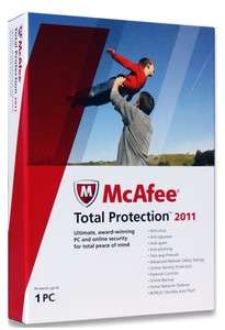   Protection 2011 2012 1 PC/User Antivirus VirusScan FREE NEW Upgrade