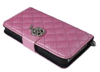   Wallet Crystal Diamond Leather Case Cover For Apple iphone 4 4G 4S