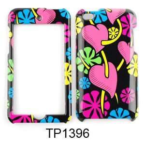  CELL PHONE CASE COVER FOR APPLE IPOD ITOUCH 4 PINK HEARTS 