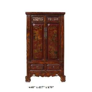   Vintage FuJain Golden Scenery Armoire Cabinet Ass848