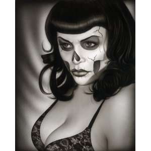    Dead Gina by Spider Tattoo Art Canvas Giclee Print