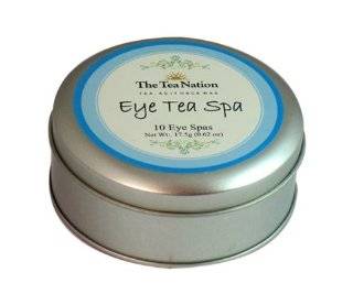 The Tea Nation Tea Spa, Anti Puffiness Eye Treatment Travel Tin, 10 