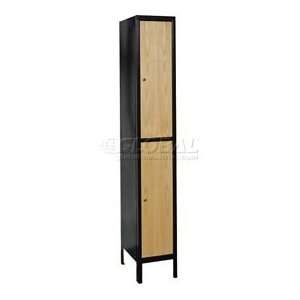   Wood/Metal Hybrid Locker Double Tier 12x18x36 2 Door Ready To Assemble