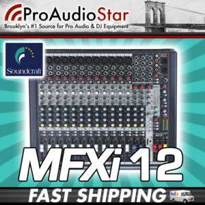 Soundcraft MFXi12 Mixer MFX12 MFXi 12 MFX Console PROAUDIOSTAR 