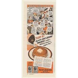  1943 Teacher Comes to Lunch Aunt Jemima Pancakes Print Ad 