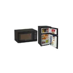  Avanti Black Fridge and Microwave Bundle Appliances