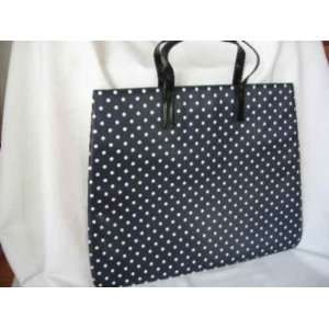  Ralph Lauren Polka Dot Leather Tote Bag Handbag 