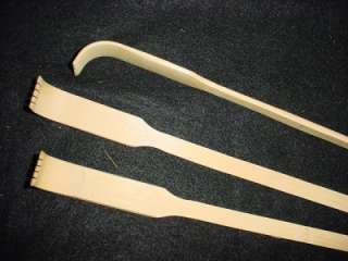 Lot of 3 wooden bamboo back scratchers 18 long NEW   