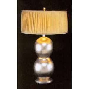 Silver Twin Ball Poly Table Lamp