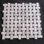 white carrara tumbled basket weave mosaic $ 9 45 per sheet
