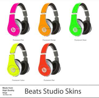 Beats By Dre Studio Skin Wrap, Fluorescent Neon Red by Stickerboy 
