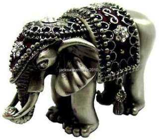 India Elephant Jeweled Bejeweled Trinket Box crystal jewelry  