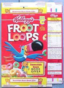 1992 Froot Loops Berenstain Bears Cereal Box ab435  