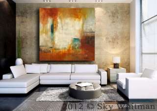 ORIGINAL ABSTRACT ART LARGE CONTEMPORARY MODERN OIL PAINTING HUGE FREE 