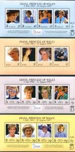 DIANA PRINCESS OF WALES MEMORIAL OMNIBUS STAMP SETS  