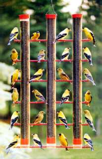 Finches Favorite 3 Tube Finch Thistle Seed Bird Feeder  