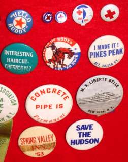   Vintage Pinback Buttons & Lapel Pins   Mostly NY w/ Some Red Cross