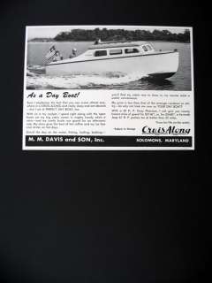 Cruis Along Boats Power Motor Boat 1947 print Ad  