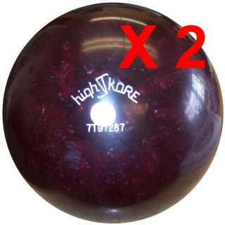 TWO 16 # lb Columbia Burgundy Polyester Bowling Balls  
