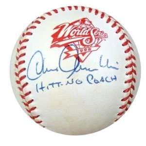  Chris Chambliss Signed Baseball   1998 World Series Hitting 