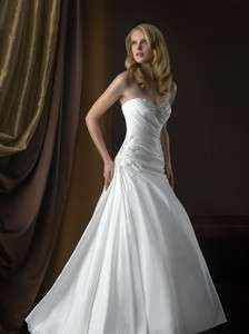   Taffeta Beads Wedding Dress Bridal Gown Size 2 4 6 8 10+♥  