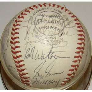  1975 Astros Team 29 SIGNED ONL Feeney Baseball
