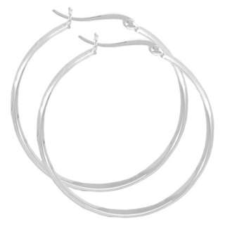 Sterling Silver Plated Hoop Earrings with Band.Opens in a new window
