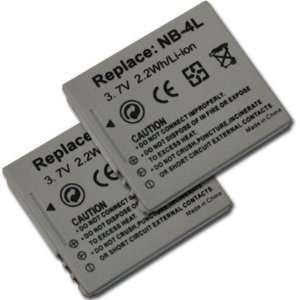  NEW TWO Battery for CANON Powershot SD200 SD300 SD400 NB 