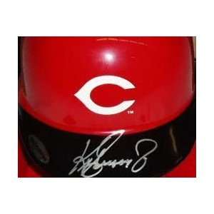 Ken Griffey Jr Cincinnati Reds Autographed Riddell Mini Batting Helmet