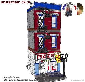   City Restaurant Instructions CD Custom Lego ®, 10218 10224 10182 Food