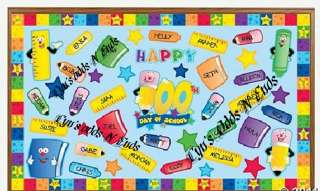 this colorful 250 piece bulletin board set includes 12 border pieces
