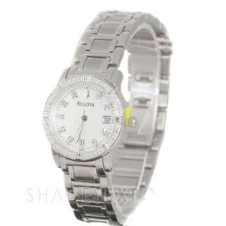 NEW Bulova Watches 96R105 SILVER DIAMOND COLLECTION MOTHER OF PEARL 