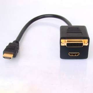 Mare HDMI to Female DVI/HDMI Adapter PC Cable Splitter  