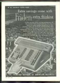 FRIDEN Adding Calculator BUSINESS MACHINES 1953 ad  