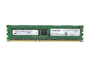    Crucial 4GB 240 Pin DDR3 SDRAM ECC Unbuffered DDR3 1333 