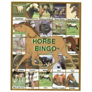 Horse Bingo   42 Calling Cards with Info, 6 playing boards 