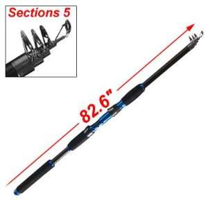  Como Black Blue Carbon Fiber 2.1M 5 Section Fishing Rod 
