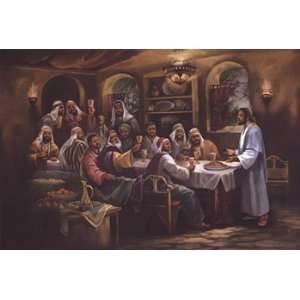  Black Last Supper   Poster by Beverly Lopez (28x22)