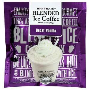 Big Train Blended Ice Coffee, Decaf Vanilla, 2.8 Ounce Bags (Pack of 