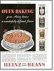 1933 Heinz Oven Baked Beans Full Page Magazine Ad  