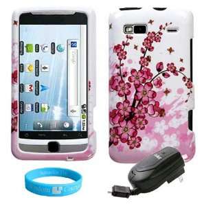  Spring Pink Orchid Flower 2 Piece Protector Case for HTC T 