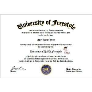  BMX Freestyle Diploma   BMX Freestyle Lover Diploma 