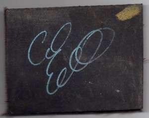 Carl Edwards Race Used Autographed Tire W/Coa  