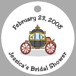 CARRIAGE * 20 Personalized Favor Tags * WEDDING BRIDAL  