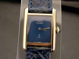 Highly Collectible CARTIER Vermeil 18k Gold Womens Vintage Watch 