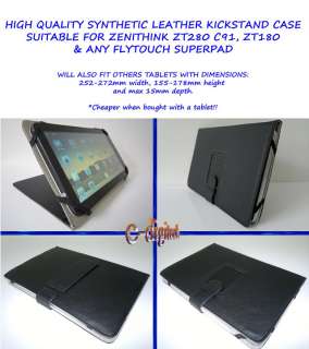 Leather Tablet Case for 10 Flytouch Superpad Zenithink ZT280 C91 