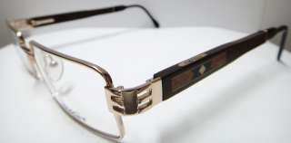 CAVIAR 1590 Eyeglasses 100% AUTHENTIC EXOTIC WOOD NEW Shiny Gold 