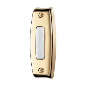   PB7LPB Wired One Lighted Door Chime Push Button, Polished Brass Finish