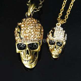   Crystals Skull with Chain Necklace Jewelry Excellent quality  
