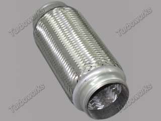 Exhaust Muffler 2.5 X 8 Stainless Steel Flex Pipe  